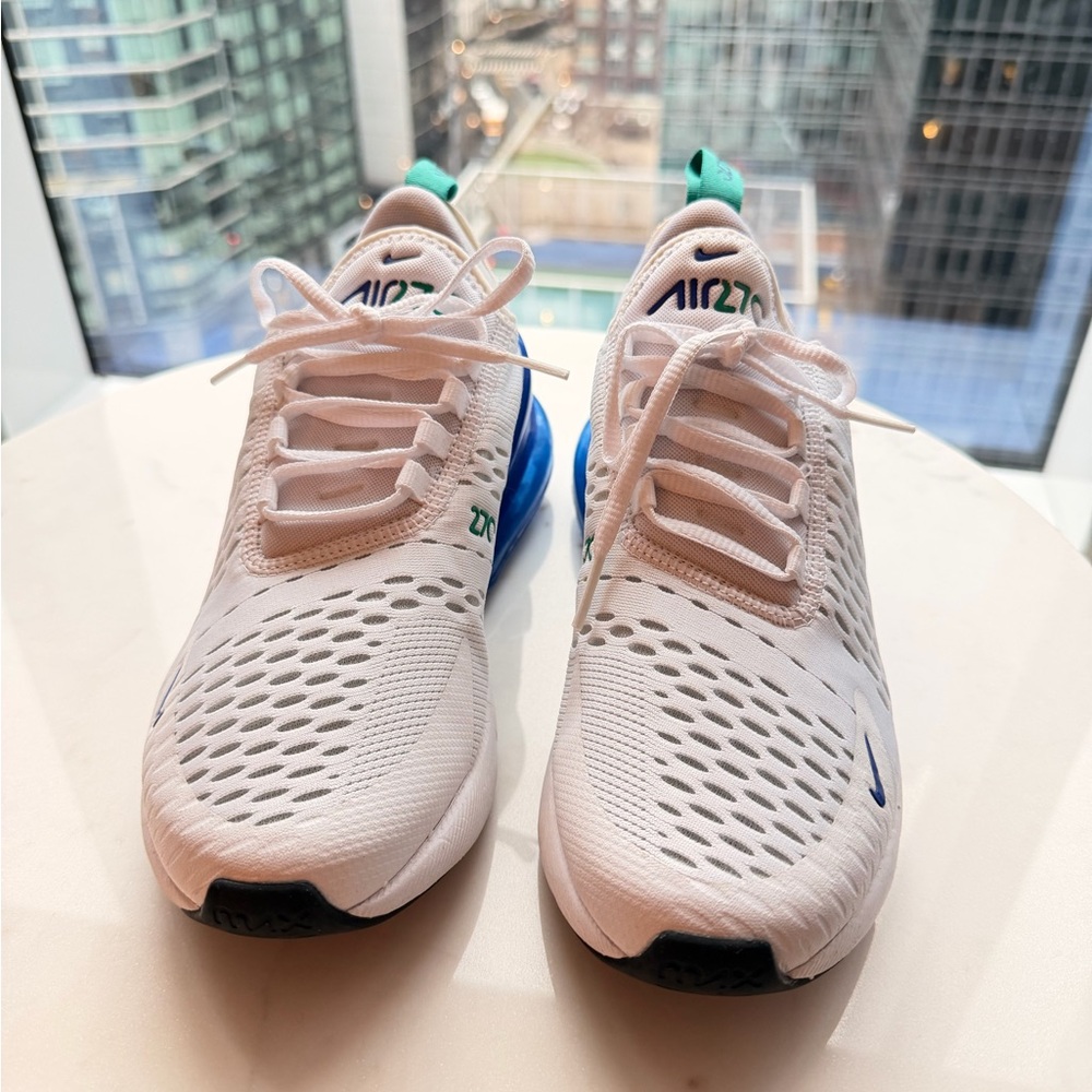 Nike 279 White and Blue Athletic Sneakers size 8.5 never worn